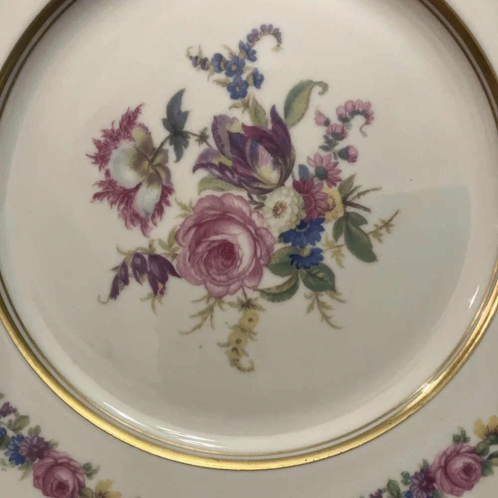 Castleton China Manor Gold Trim Dinner Plate 9